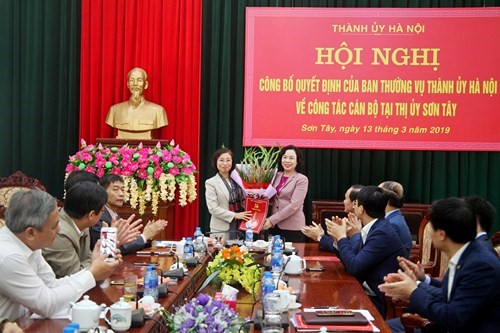 Trưởng ban KTNS HĐND TP được điều động giữ chức vụ Bí thư Thị ủy thị xã Sơn Tây